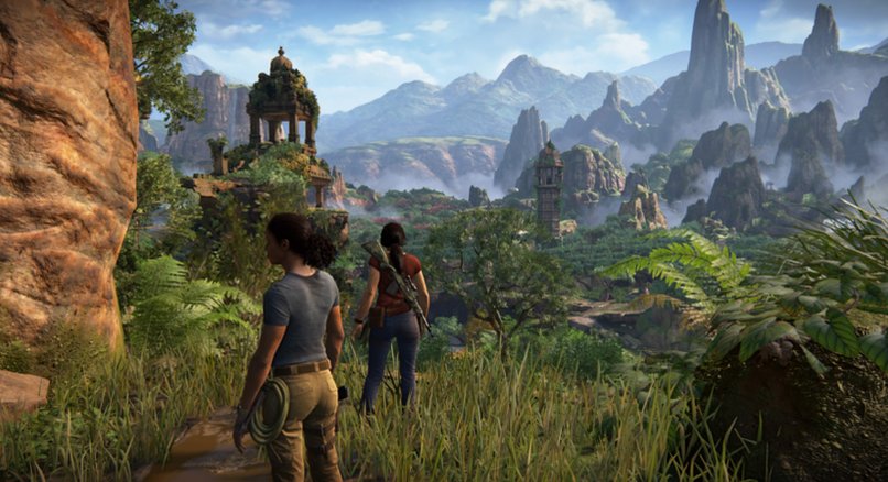 Auf der Suche nach Ganeshas Stoßzahn: Nadine und Chloe in Indien (© Naughty Dog)