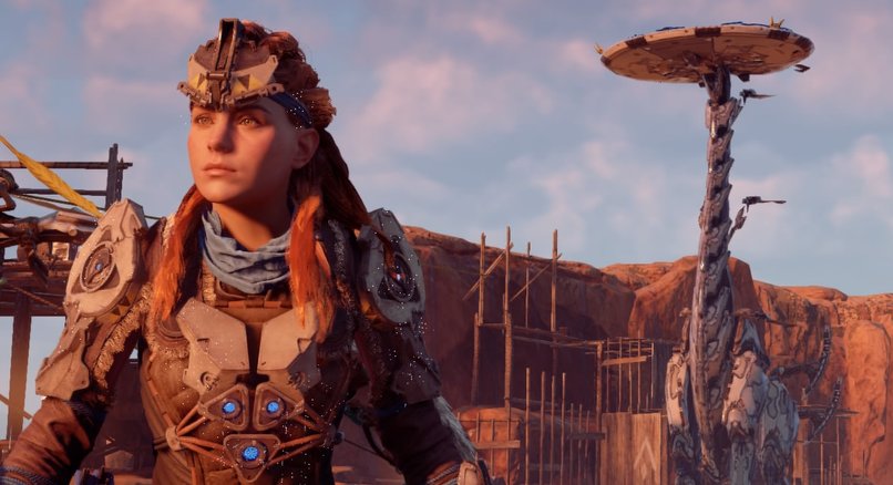 Aloy und ein ungefährlicher Langhals